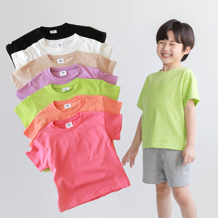 PIUDA 피우다헬로썸머 반팔티 7컬러 유아 아동 티셔츠 여름 남녀공용